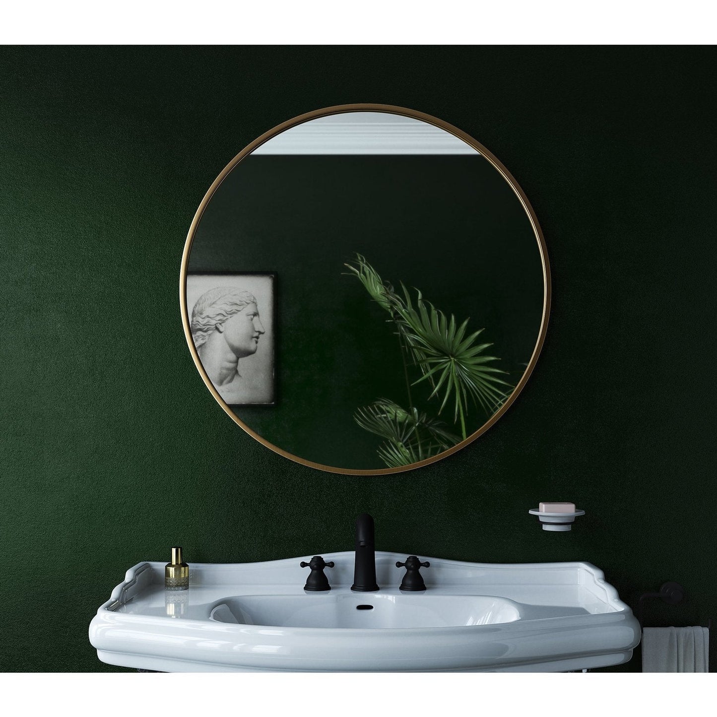 Origins Living Docklands Round Mirror 80cm Brushed Brass