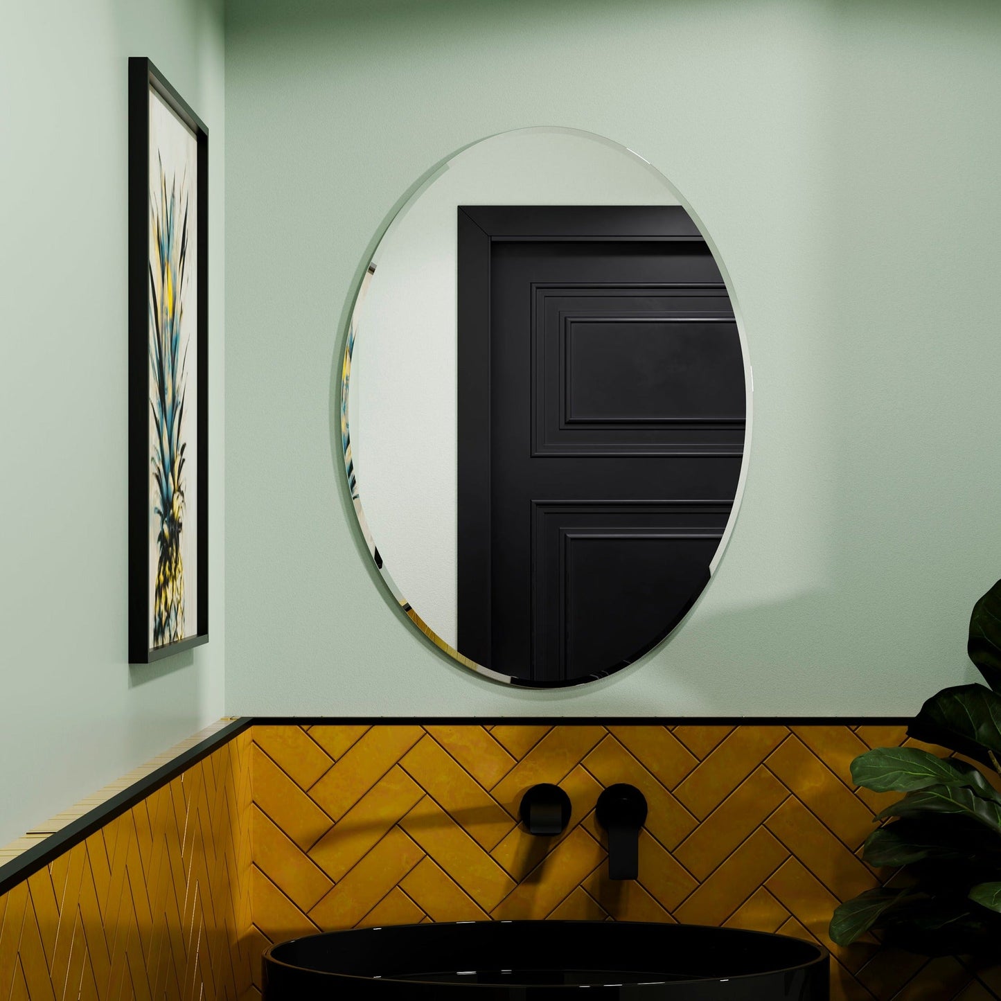 Origins Living Belvoir Oval Mirror 55 550 X 750mm