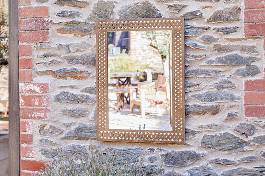Nkuku Bahula Decorative Outdoor Mirror Rust