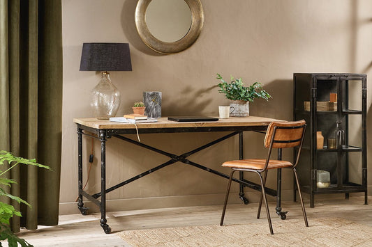 Nkuku Benia Iron & Reclaimed Wood Desk