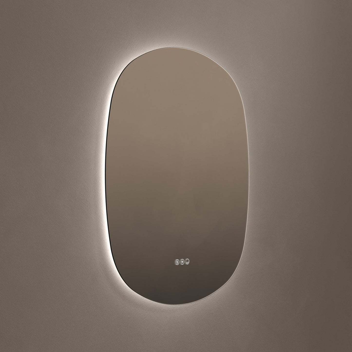 Origins Living Claris Curve Oblong Illuminated Mirror 70x78cm