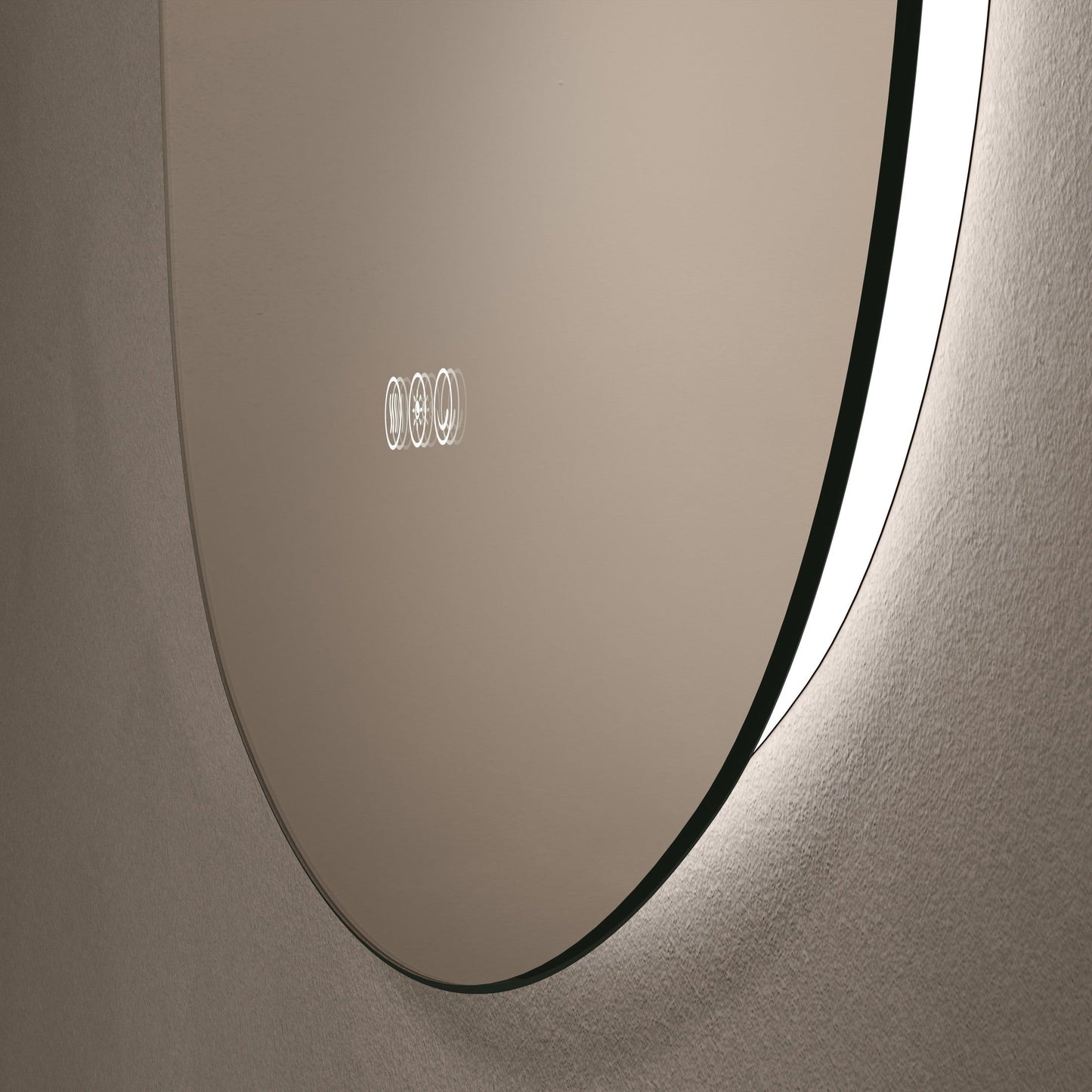 Origins Living Claris Curve Oblong Illuminated Mirror 70x78cm