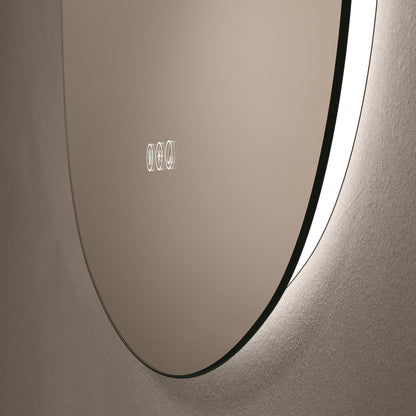 Origins Living Claris Curve Oblong Illuminated Mirror 70x78cm