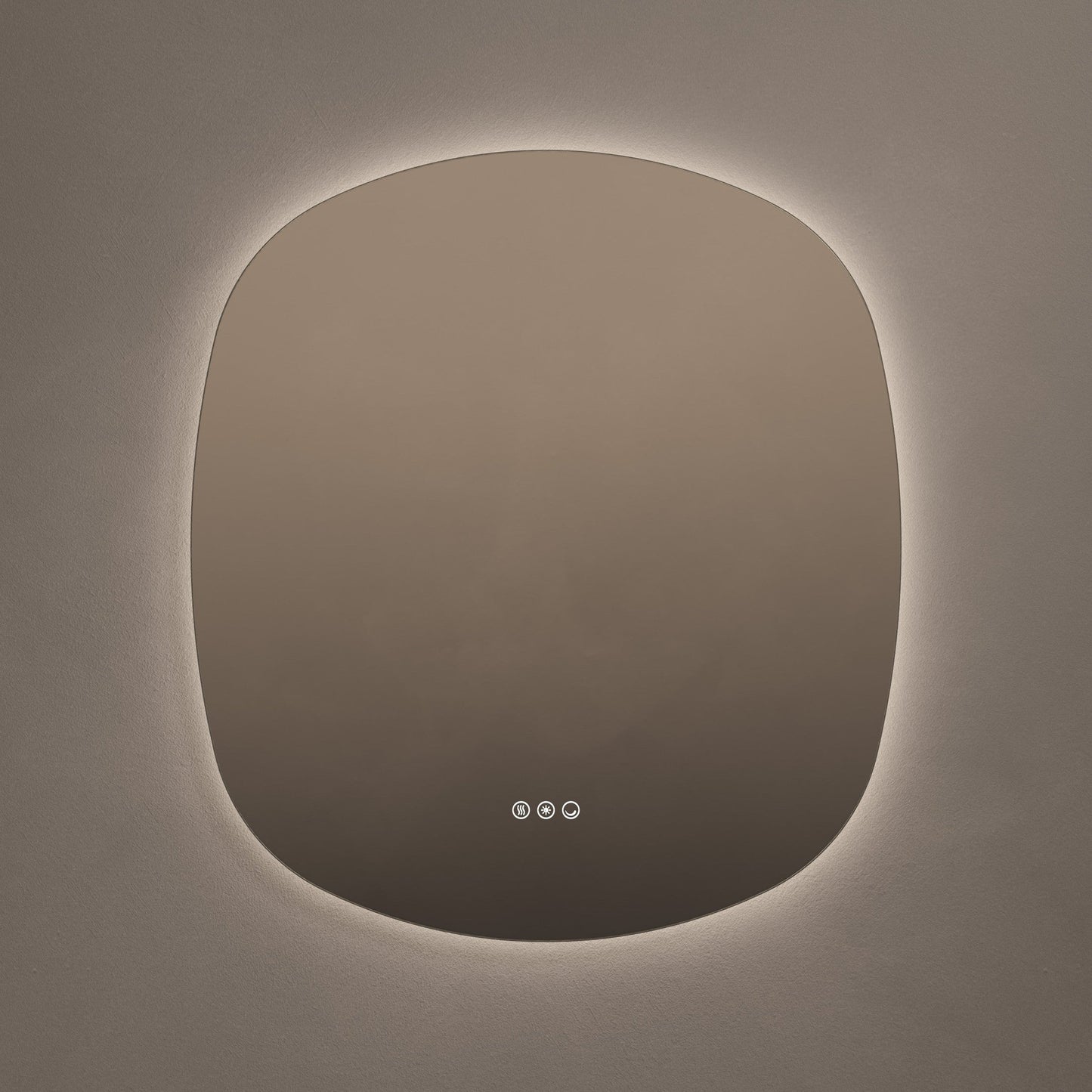 Origins Living Claris Curve Oblong Illuminated Mirror 70x78cm
