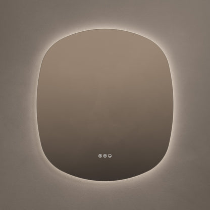 Origins Living Claris Curve Oblong Illuminated Mirror 70x78cm