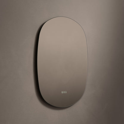 Origins Living Claris Curve Oblong Illuminated Mirror 70x78cm