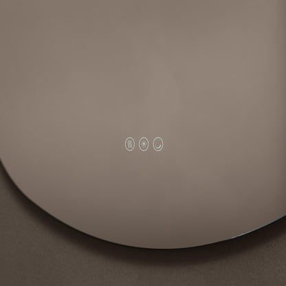 Origins Living Claris Curve Oblong Illuminated Mirror 70x78cm