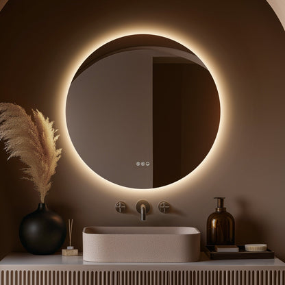 Origins Living Claris Round Illuminated Mirror 80cm