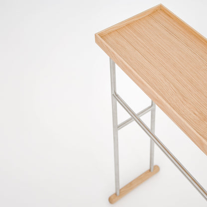 Wireworks Caddy Towel Rail Yoku Oak