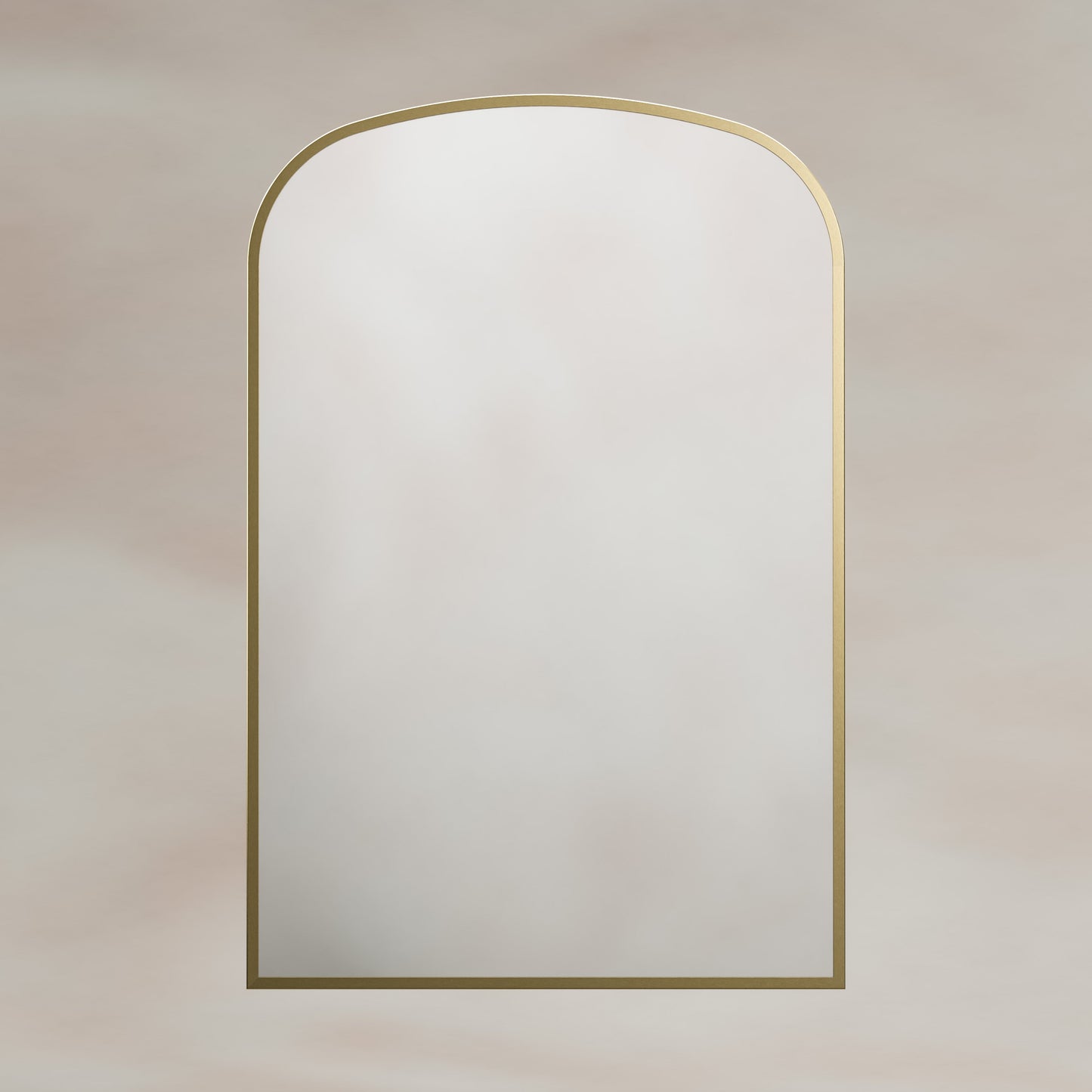 Origins Living Delphine Overmantle Arch Mirror 60 X 90cm Brushed Brass