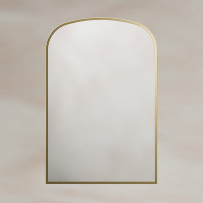Origins Living Delphine Overmantle Arch Mirror 60 X 90cm Brushed Brass