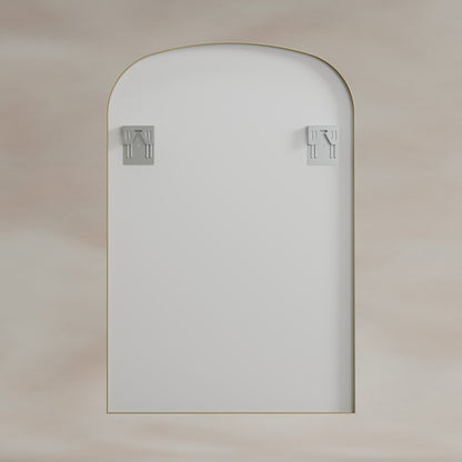 Origins Living Delphine Overmantle Arch Mirror 60 X 90cm Brushed Brass