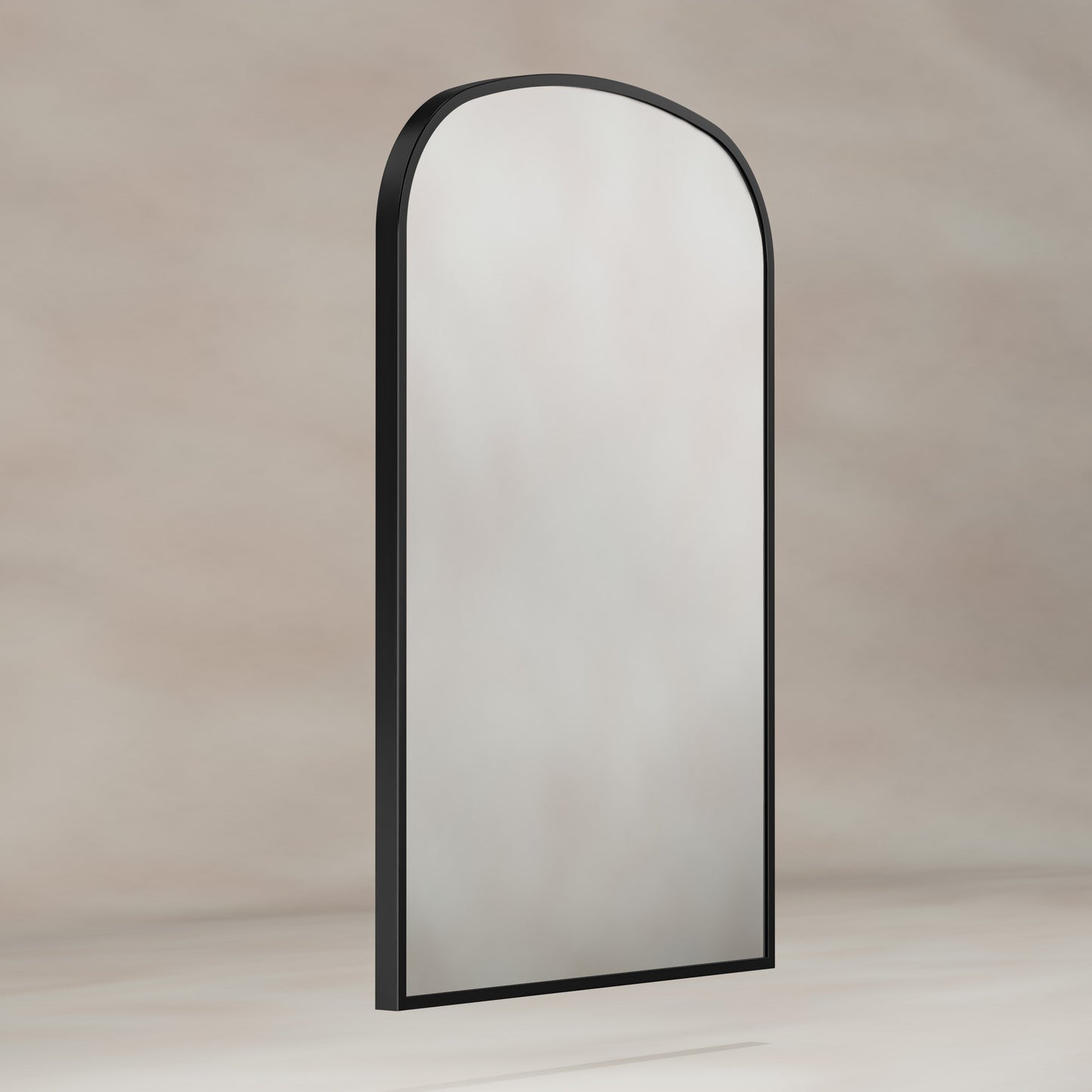 Origins Living Delphine Overmantle Arch Mirror 60 X 90cm Matt Black