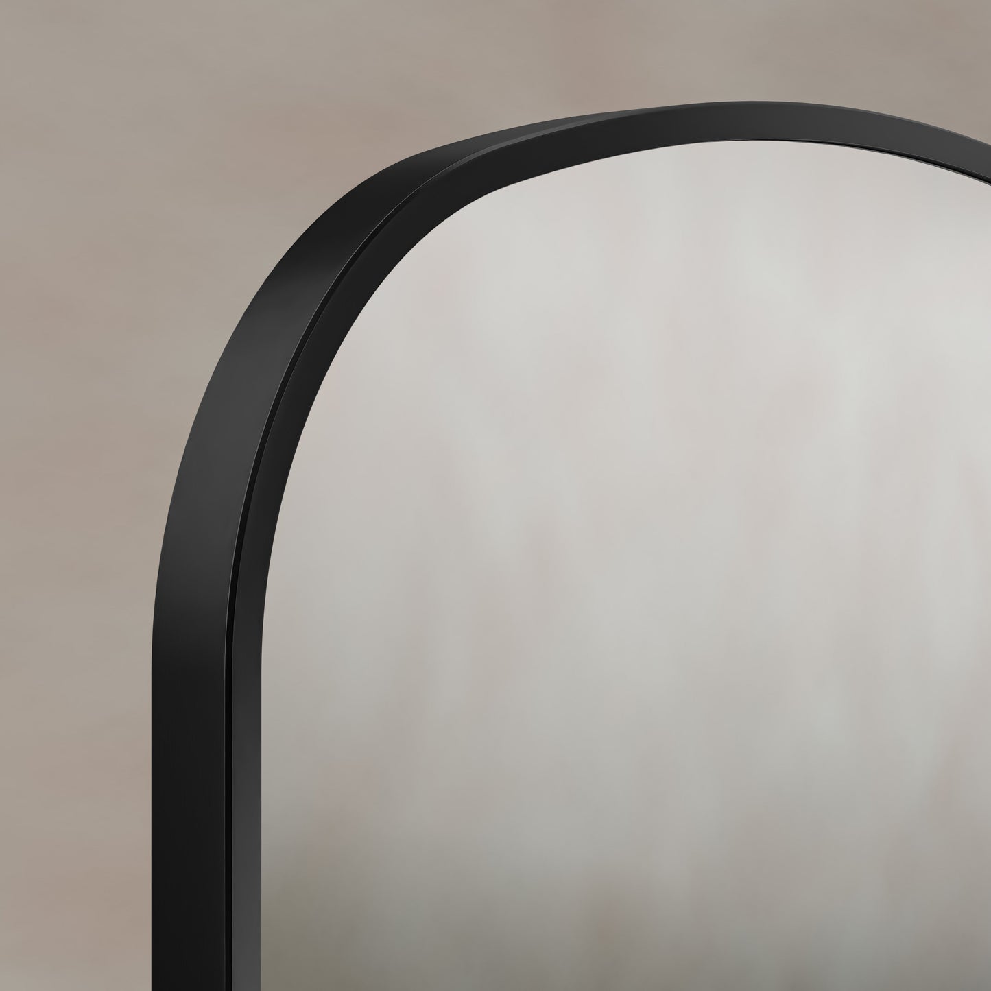 Origins Living Delphine Overmantle Arch Mirror 60 X 90cm Matt Black