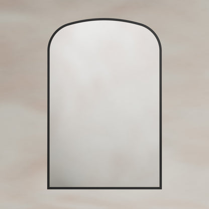 Origins Living Delphine Overmantle Arch Mirror 60 X 90cm Matt Black