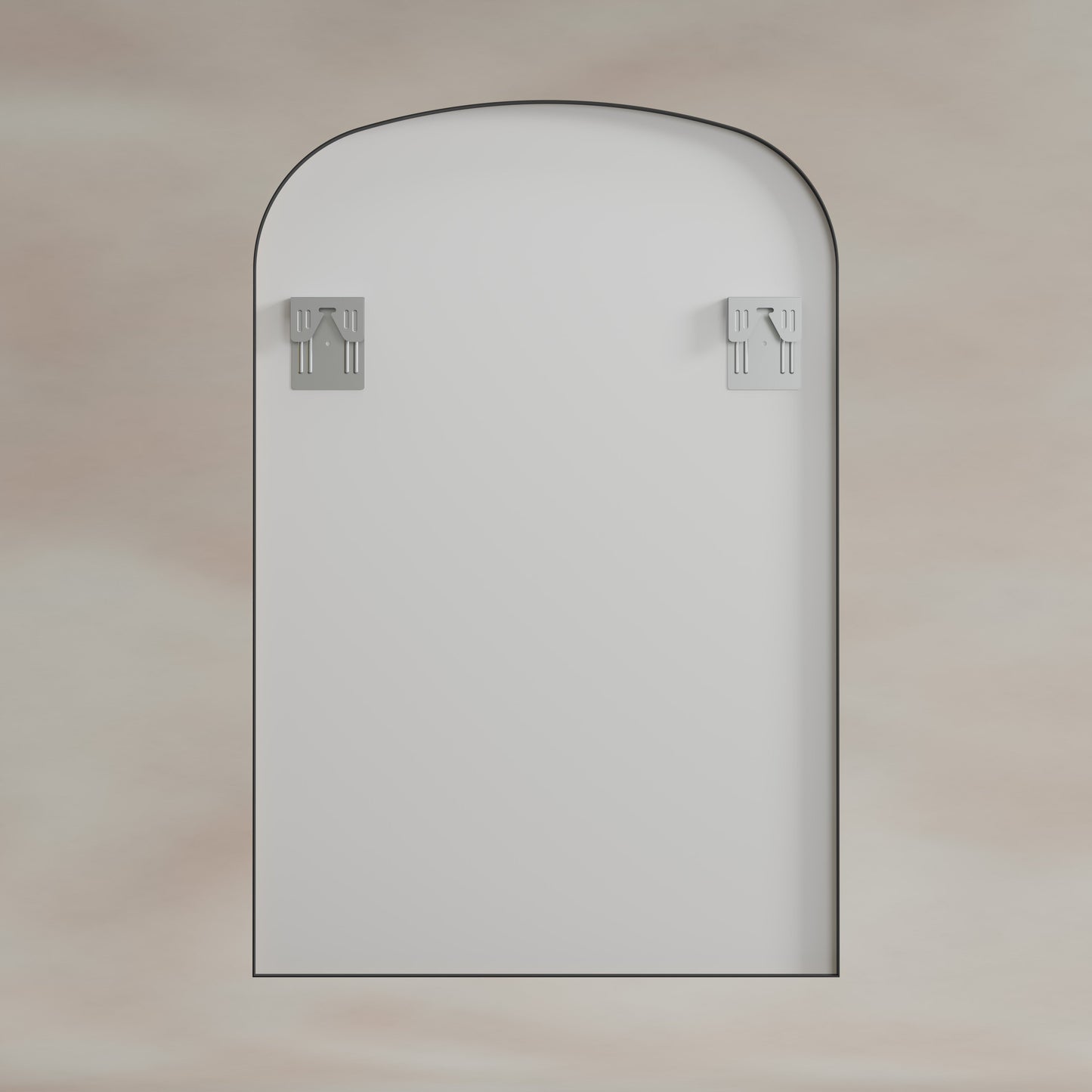 Origins Living Delphine Overmantle Arch Mirror 60 X 90cm Matt Black