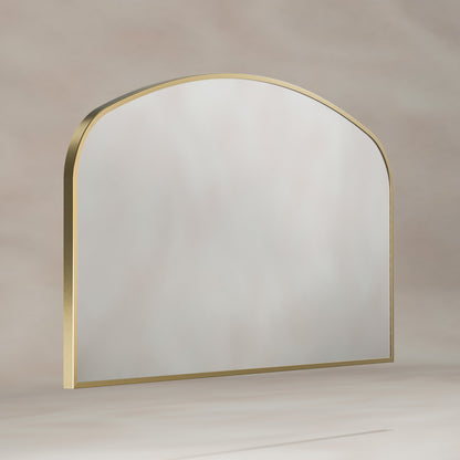 Origins Living Delphine Overmantle Arch Mirror 120 X 70cm Brushed Brass