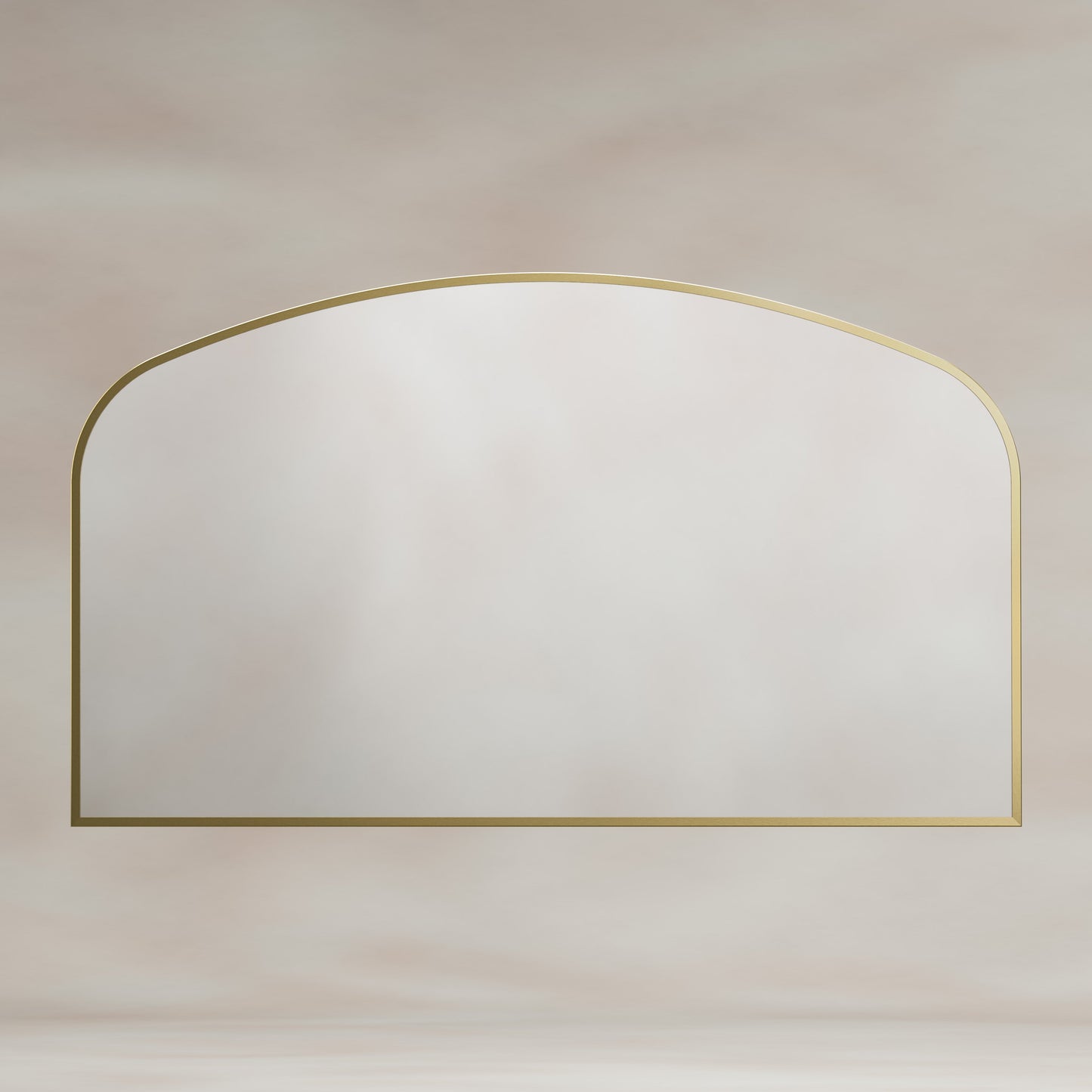 Origins Living Delphine Overmantle Arch Mirror 120 X 70cm Brushed Brass