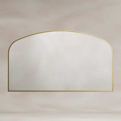 Origins Living Delphine Overmantle Arch Mirror 120 X 70cm Brushed Brass