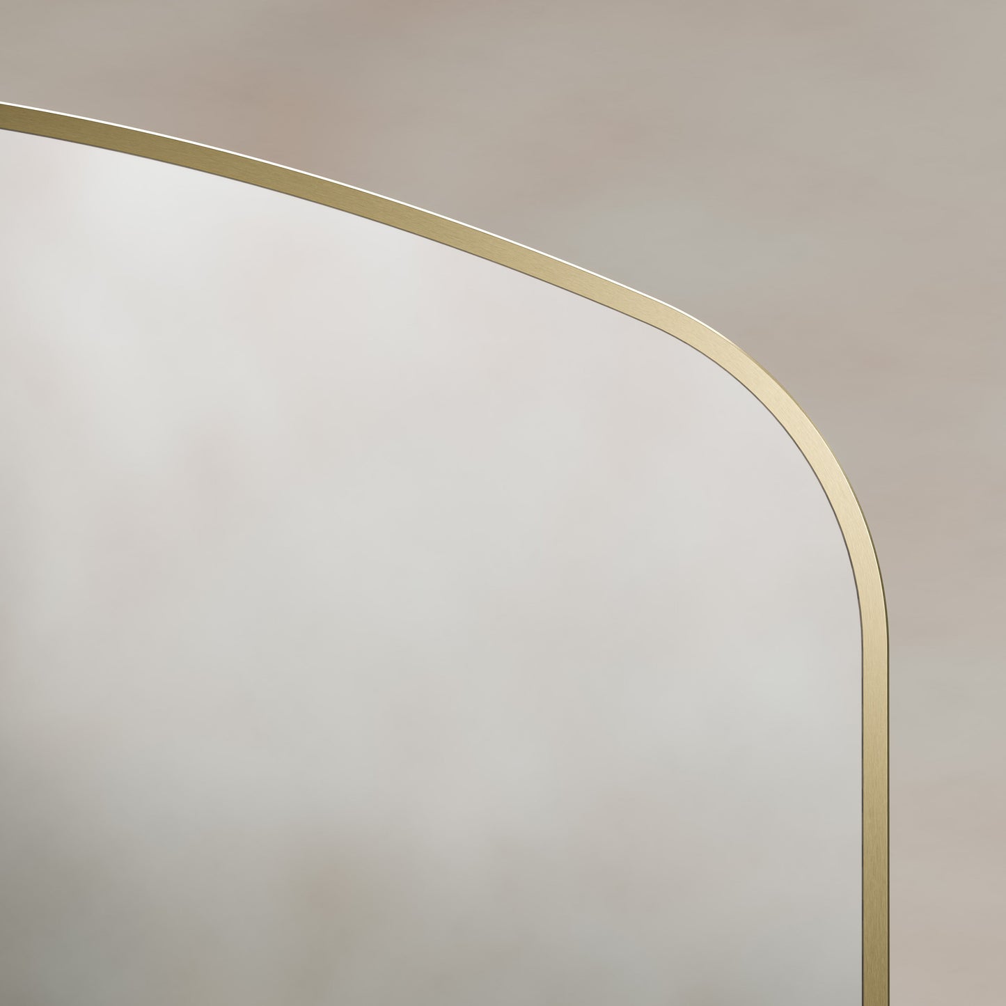 Origins Living Delphine Overmantle Arch Mirror 120 X 70cm Brushed Brass