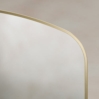 Origins Living Delphine Overmantle Arch Mirror 120 X 70cm Brushed Brass