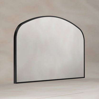 Origins Living Delphine Overmantle Arch Mirror 120 X 70cm Matt Black