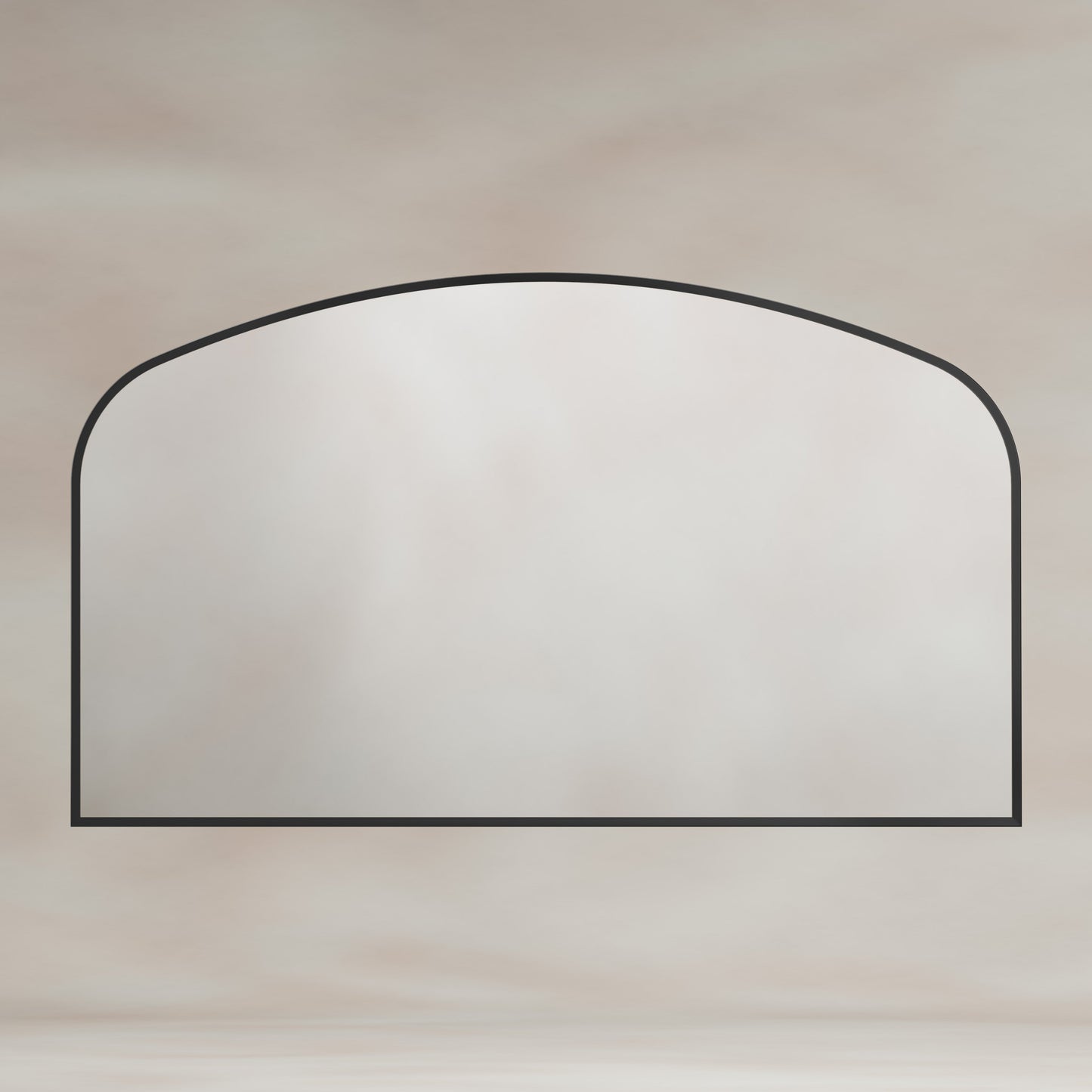 Origins Living Delphine Overmantle Arch Mirror 120 X 70cm Matt Black