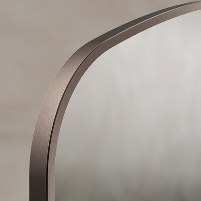 Origins Living Delphine Overmantle Arch Mirror 120 X 70cm Brushed Bronze