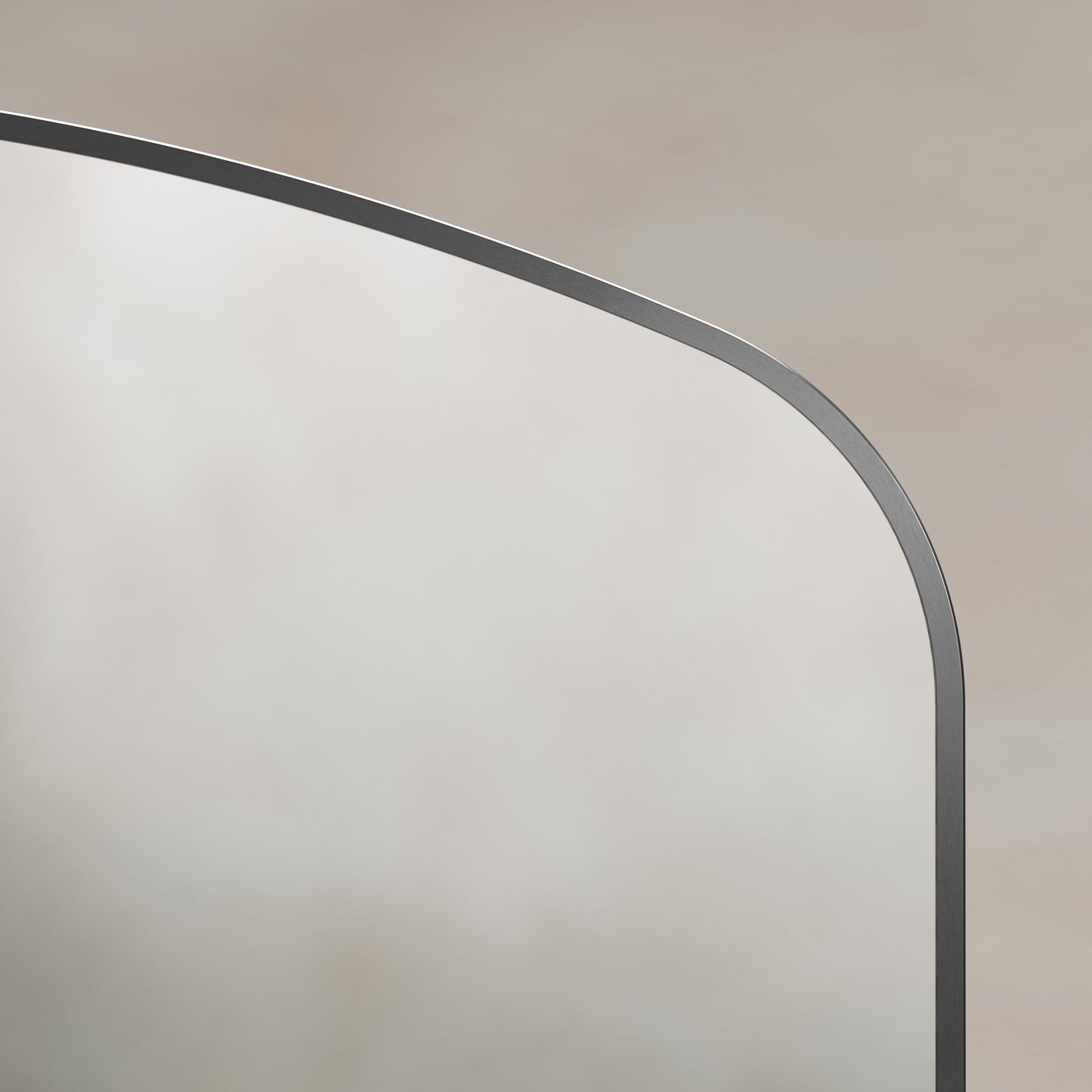 Origins Living Delphine Overmantle Arch Mirror 120 X 70cm Gunmetal