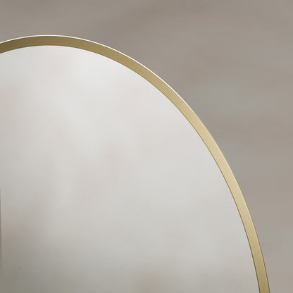 Origins Living Delphine Oval Mirror 55 X 80cm Brushed Brass