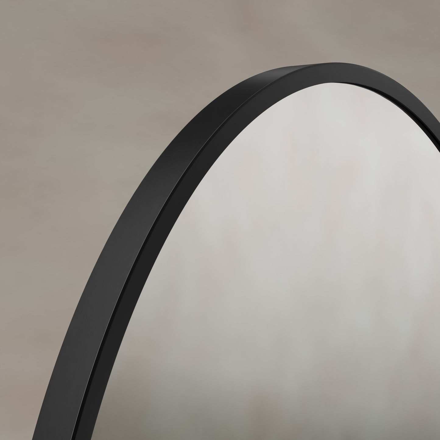 Origins Living Delphine Oval Mirror 55 X 80cm Matt Black