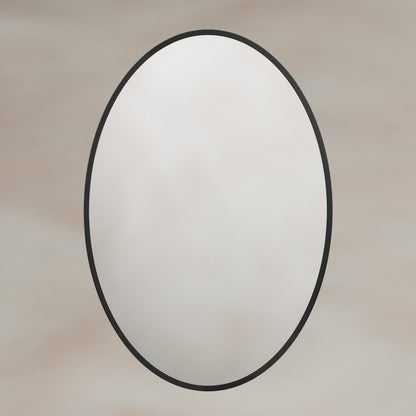 Origins Living Delphine Oval Mirror 55 X 80cm Matt Black