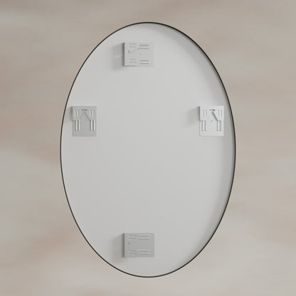 Origins Living Delphine Oval Mirror 55 X 80cm Matt Black