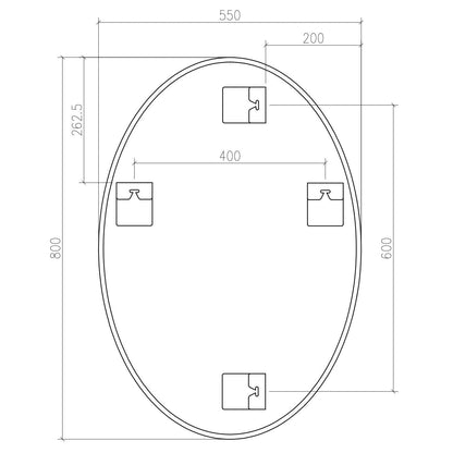 Origins Living Delphine Oval Mirror 55 X 80cm Gunmetal