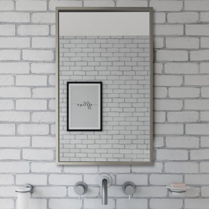 Origins Living Docklands Rectangular Mirror 50x80cm Brushed Stainless Steel