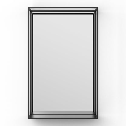 Origins Living Docklands Mirror With Shelf 50x80cm Matt Black