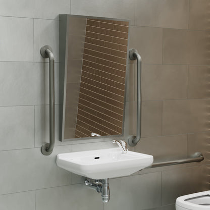 Origins Living Docklands Inclusive Angled Mirror 50x80cm Brushed Stainless Steel