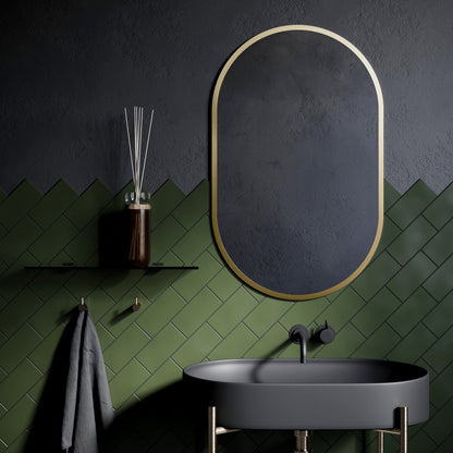 Origins Living Docklands Capsule Mirror 50x80cm Brushed Brass
