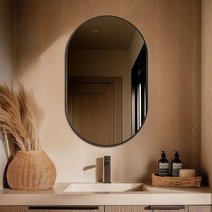 Origins Living Docklands Capsule Mirror 50x80cm Gunmetal