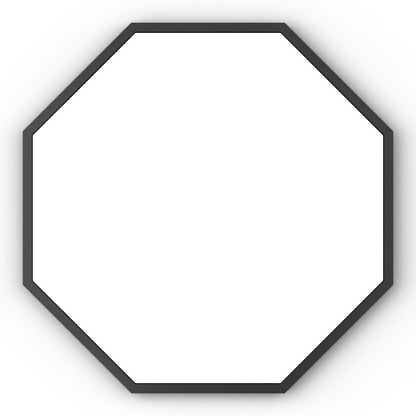 Origins Living Docklands Octagon Mirror 60x60cm Matt Black