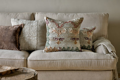 Nkuku Dantri Jute & Cotton Cushion Cover Soft Grey