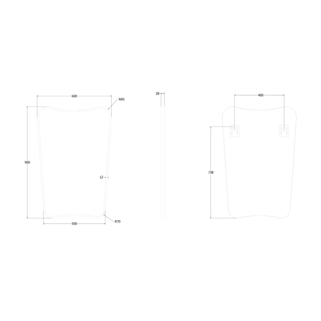 Origins Living Delphine Mirror 60 X 90cm Brushed Bronze