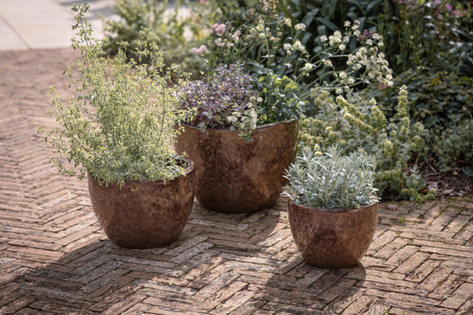 Nkuku Dunai Terracotta Planter Brown