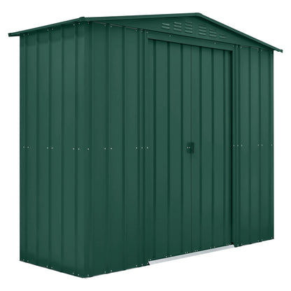 Globel Green Apex Metal Shed