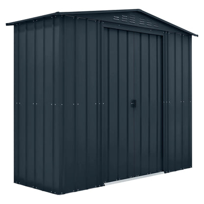 Globel Grey Apex Metal Shed