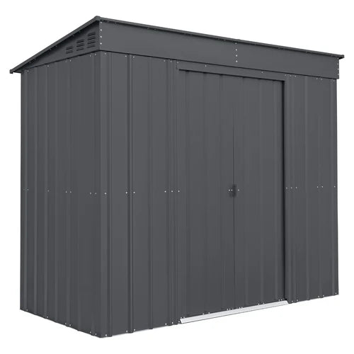 Globel Grey Pent Metal Shed