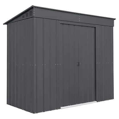 Globel Grey Pent Metal Shed
