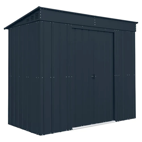 Globel Grey Pent Metal Shed