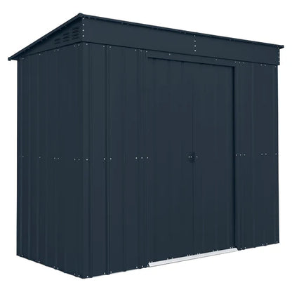 Globel Grey Pent Metal Shed