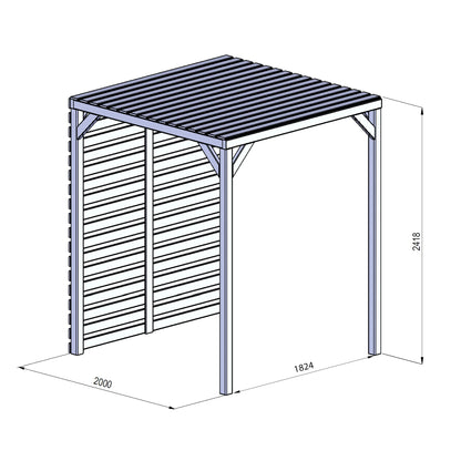 2m x 2m Pressure Treated Pergola
